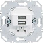 Berker USB Ladesteckdose 230V 2fach 3A polarwei&szlig; 260209