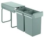 Grohe Blue M&uuml;lltrennsystem 30cm, zweifach, 2x 15 l, grau