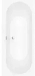 V&B Rechteck-Badewanne Oberon 2.0 170x75cm, Ablauf mittig, stone white