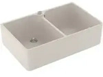 V&B Sp&uuml;lstein Doppelbecken 80 X m Abl.garn, Exzenter, crema CeramicPlus