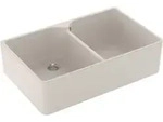 V&B Sp&uuml;lstein Doppelbecken 80 X m Abl.garn, Hand., crema CeramicPlus
