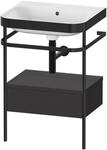 Duravit M&ouml;belwaschtisch-Kombi Happy D.2 Plus 57,5x49cm, o HL, gra m, m Konso, 1 Lad