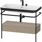Duravit M&ouml;belwaschtisch-Kombi Happy D.2 Plus 97,5x49cm, 2 HL, lei, m Konso, 1 Lad