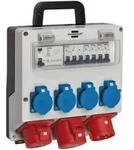 Wandverteiler 4/32 IP44 4x LS 230V/16 A, 1xLS 400V/16 A, 1xFI 40 A 4-polig 30mA