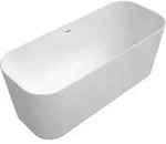 V&B Rechteck-Freistehwanne FINION 170x70cm, Des-Ring, stone white, chrom