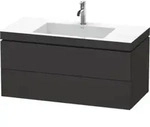 Duravit Waschtischunterschrank c-bonded L-Cube 100x48cm, 1 HL, gra m, 2 Schub.,