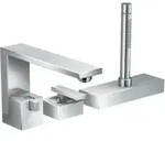 hansgrohe 3-Loch-Bidet-Einhebelmischer Axor Edge A 210mm, WR-Mont., Diamantschl., chr