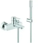 Grohe Wannen-Einhebelmischer Lineare chrom, mit Brausegarnitur, Wandmontage