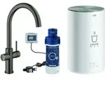 Grohe Sp&uuml;ltisch-Einhebelmischer Red Duo hd graph. geb&uuml;rstet, M-Size, mit Boiler