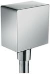hansgrohe Schlauchanschluss Fixf Square Axor eckig, mit R&uuml;ckflussverhinderer, chrom