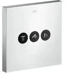 hansgrohe FMS ShowerSelect Square HF UP-Ventil, eckig, 3 Verbraucher, chrom