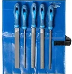 PFERD TOOLS Werkstattfeilen/-raspel-Set 5-tlg. in Rolltasche 200mm f&uuml;r grobe