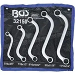 BGS S-Form Doppel-Ringschl&uuml;ssel-Satz Zollgr&ouml;&szlig;en SW 3/8 Zoll - 3/4 Zoll 5 teilig