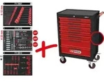 KS TOOLS Werkzeugwagen ECOline B748xT459xH1014mm 300kg 7 Schubl.215-tlg.Stahlbl.