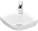 V&B Eck-Handwaschbecken Subway 3.0 32cm Schenkell., eck., m HL/o &Uuml;L, we C+