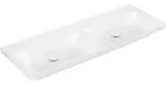 V&B Schrank-Doppelwaschtisch Subway 3.0 130x47cm, eck., o. HL/o &Uuml;L, wei&szlig; C-plus
