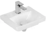 V&B Handwaschbecken Subway 3.0 37x30,5cm, eck., m HL/o &Uuml;L, wei&szlig; C-plus
