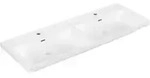 V&B Schrank-Doppelwaschtisch Subway 3.0 130x47cm, eck., m je 1 HL/mit &Uuml;L, wei&szlig;