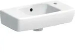 Geberit Handwaschbecken Renova Compact 45x25cm, m HL R, m &Uuml;, Abl, we/KeraTe