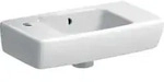 Geberit Handwaschbecken Renova Compact 45x25cm, m HL L, m &Uuml;, Abl, we/KeraTe