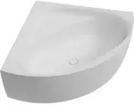 Hoesch Eck-Badewanne iSENSI 150x150cm, we, 272 l, &Uuml;lbef&uuml;llung, chrom