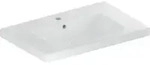 Geberit Waschtisch iCon Light 75x48cm, HL mit., m &Uuml;L, m Ablagefl., we.