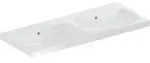 Geberit Doppelwaschtisch iCon 120x48cm, o. Hahnl., m &Uuml;L, wei&szlig; KeraTect