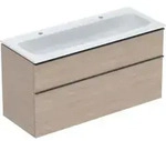 Geberit M&ouml;bel-Waschtischset iCon 120x63x48cm, we., Eiche, Griff lava matt