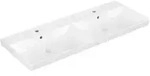 V&B Schrank-Doppelwaschtisch AVENTO 120x47cm, eck, 2xHahnloch, m &Uuml;, st w C+