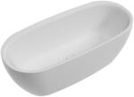 Hoesch Oval-Badewanne iSENSI 190x90cm, we, 235 l, m &Uuml;L.Bef., chrom