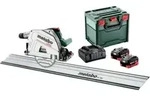 Metabo Akku-Tauchkreiss&auml;ge KT 18 LTX 66 BL Set mit F&uuml;hrungsschiene FS 160;...