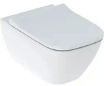 Geberit Wand-WC, Tiefsp&uuml;ler Smyle Square geschl., rimf, m Sitz, &uuml;berl. Deck, we.