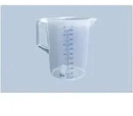 H&uuml;nersdorff Messkanne 5.000 ml, PP, 2 Skalen geschlossener Griff, transparent