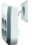 REV Steckdosenerweiterung MultiPower 4-fach wei&szlig;-grau
