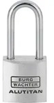 Burg-W&auml;chter Vorhangschloss Alutitan 770 HB 20 26 SB Aluminium massiv titan