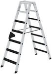 MUNK Aluminium-Stehleiter beidseitig begehbar clip-step 2 x 7 Stufen