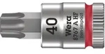 Wera 8767 A HF TX Zyklop Bitnuss mit 1/4"-Antrieb, mit Haltefunktion, TX 40 x 28 mm