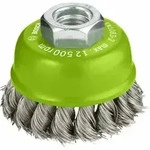 Bosch Topfb&uuml;rste Edelstahl gezopfter Draht 65 mm 0,35 mm 12500 U/min M14