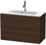 Duravit Waschtischunterschrank Compact L-Cube 82x39,1cm, Nussb geb., 2 Schub.,