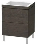 Duravit Waschtischunterschrank c-bonded L-Cube 60x48cm, o HL, E d geb., 2 Ausz.,