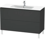 Duravit Waschtischunterschrank L-Cube 122x48,1cm, graph ma, 2 Ausz&uuml;ge, stehend