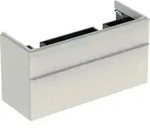 Geberit Dop.-WT-Schr. Smyle Square 118,4x61,7x47cm, 2 Laden, sandgr. hgl