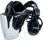 Uvex Visier pheos faceguard, farblosos, UV400 Polycarbonat Visier m. Geh&ouml;rschutz