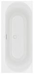 V&B V&B Eck-Badewanne Duo LOOP& FRIENDS 170x75cm, ovale Innenform, stone white