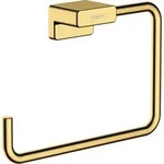 hansgrohe Handtuchring AddStoris schwenkb., Wandmont., Met., pol. gol opt
