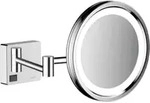 hansgrohe Rasierspiegel AddStoris mit LED, Wandmontage, chrom