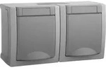 Panasonic Steckdose 2-fach waager. FR-AP IP54 90591088-DE