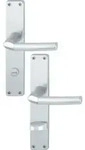 Hoppe Langschildgarnitur Birmingham 1117/202SP Alu. F1 Bad SK/OL 78mm DIN L/R