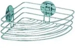 WENKO Turbo-Loc Eckablage Chrom, 26,5x20x10,5 cm