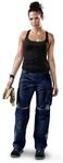 K&uuml;bler Pulsschlag Damenhose 2124 dunkelblau/anthrazit Gr&ouml;&szlig;e 44 ; K&uuml;bler Workwear